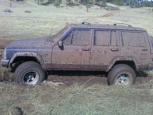 High centered...which led to being stuck and broke...=[