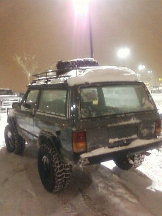 late evening trip to the store in what everybody called a blizzard it only ended up being 15''