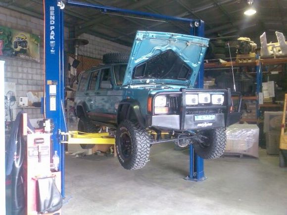 Quiet morning at work so i chucked her on the hoist for her regular check up ;-)