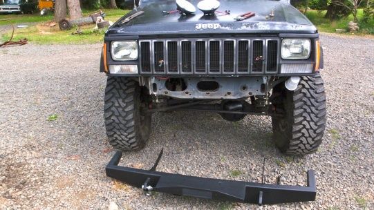 putting the new bumper on