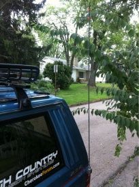 Shot of antenna. Thing is wicked flexible.