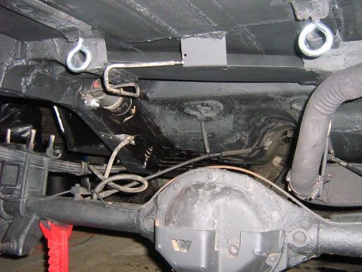 Hanger eyes are in, ready to put up the tank.