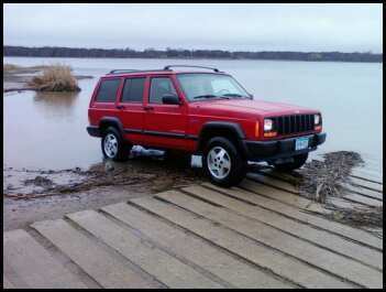 Jeep in Big Marine Lake 2