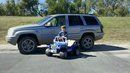 My son my 02 wj overland and his wrangler power wheels
