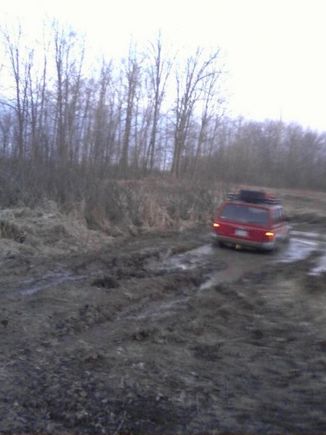 going through a creek out at my buddies house