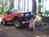 Me under our jeep that was flexing out