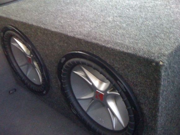 For the few that care... 2 12" Kicker CVR's, 750.1 kicker amp, 350.4 kicker amp, 4 pioneer coaxle speakers