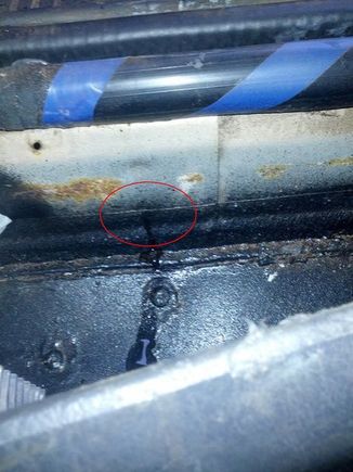 Rain leak from inner rocker seam.