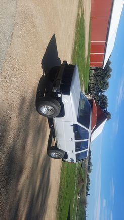 93 grand cherokee limited 5.2 in progress traded my go kart for it my other car broke on me they were gonna scrap it so i put the trans back in it true 2in duals to the back not finished gonna have 6in cowl hood red rally stripes on white paint 235-75-r15 toyo open country probably wont offroad it agin for a while if it turns out how i want it got 2 months until first car show so gotta get after it thinkin about putting chrome bumpers chrome door handles and much more like the 440 big block🫡