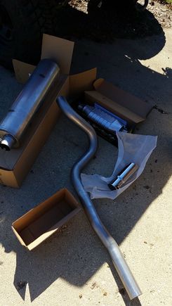 Stainless steel Gibson preformance cat-back and SS Magnaflow universal cat