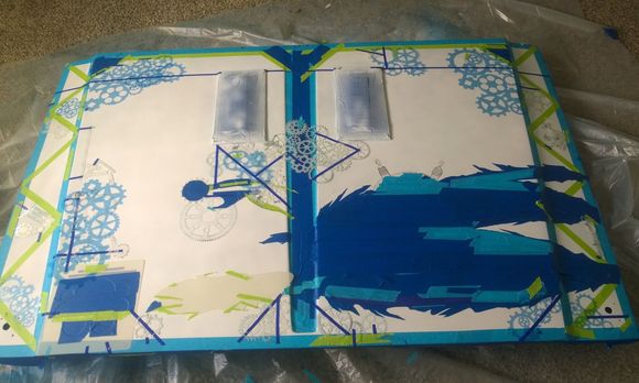 Laid out the hood and taped off