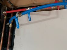 The water supply lines done yesterday 