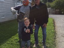 Hudson and me taking a selfie with Pumpkinhead.
