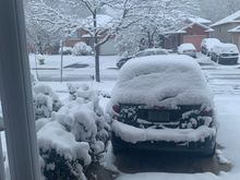 I’ve put the snow blower away, now this! Granted it should melt away in a day or 2