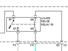 HHR liftgate release circuit
