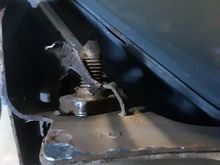 Passenger side bolt head cut off engine cradle removed