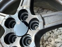 Paint and a 55mm centre cap! Winter rims!!