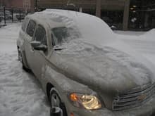 While living in Boulder, CO, I came out to the car one morning and saw it was covered in snow.