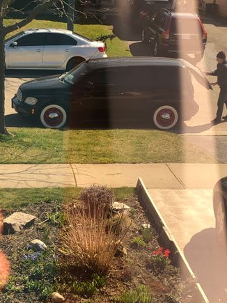 He picked up the parts, put the box in the back and then drove off. Safe and sound, That panel needs lowered though, I’m sure he will think of something! 