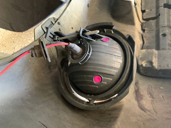 Back side of one fog lamp