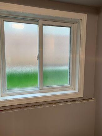 Painted the window frame, primer