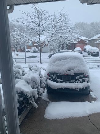 I’ve put the snow blower away, now this! Granted it should melt away in a day or 2