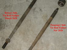 Failed tie rods from 2005 Pacifica.