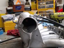 Cut the flange and bored out the intake hole