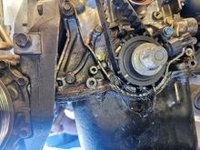 #6. Lower timing belt cover is off