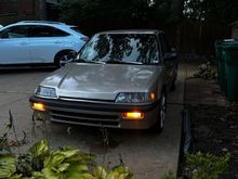 This is right after I did a bang up job on painting the basically ruined hood and new bumper.