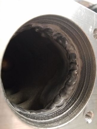 Not enough space to tig the whole outside so we did the whole inside and about 1/2 of the outside.
