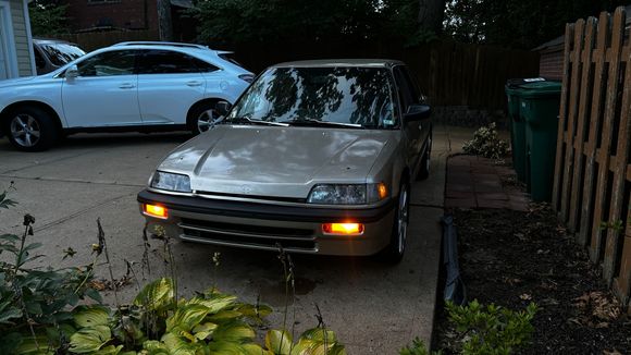 This is right after I did a bang up job on painting the basically ruined hood and new bumper.