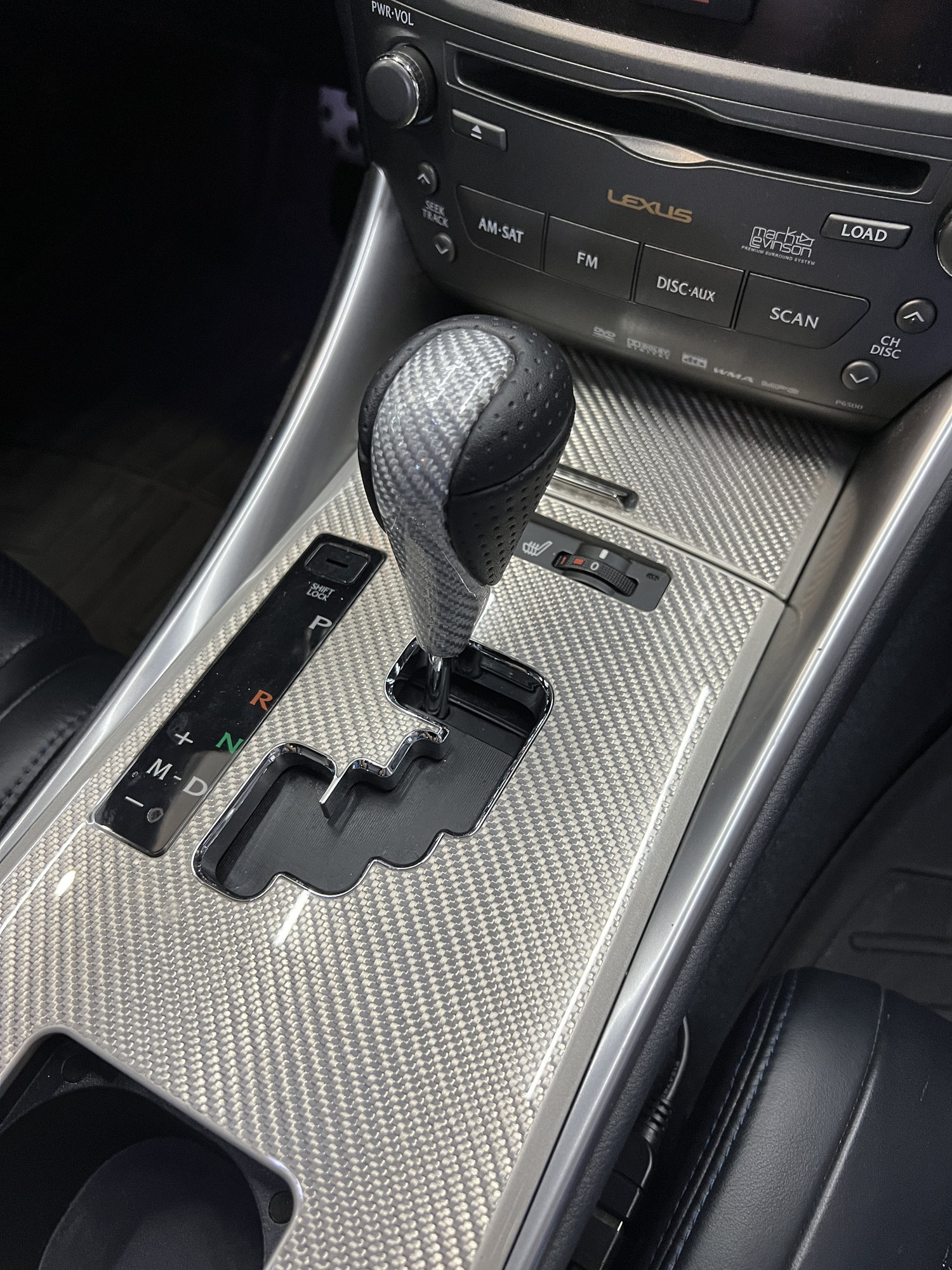 Interior/Upholstery - Lexus IS250 IS350 ISF Elvin Carbon Shift Knob - Used - 2008 to 2013 Lexus All Models - Castro Valley, CA 94546, United States