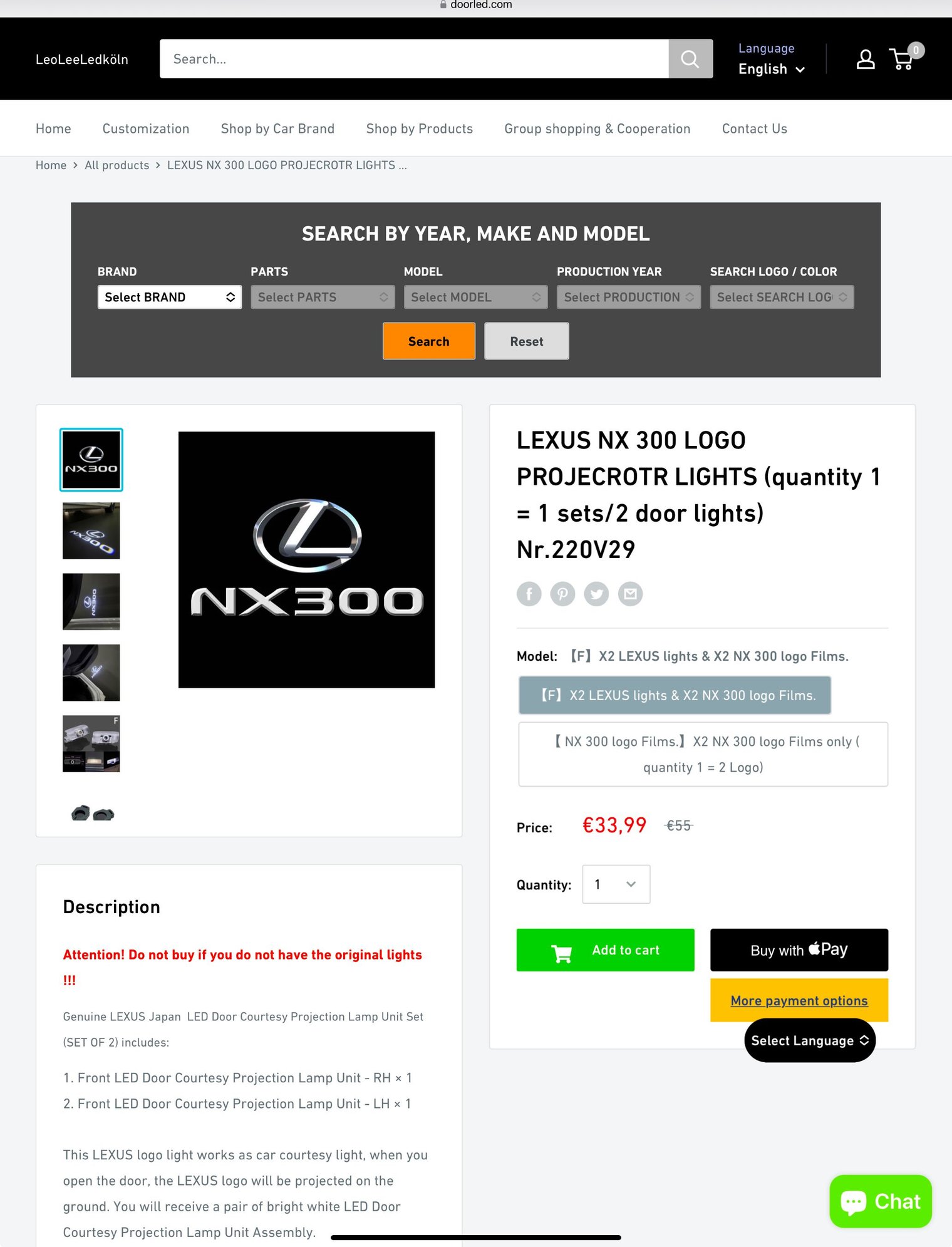 It clearly says on the bottom “Do not buy if you do not have original lights!!!”