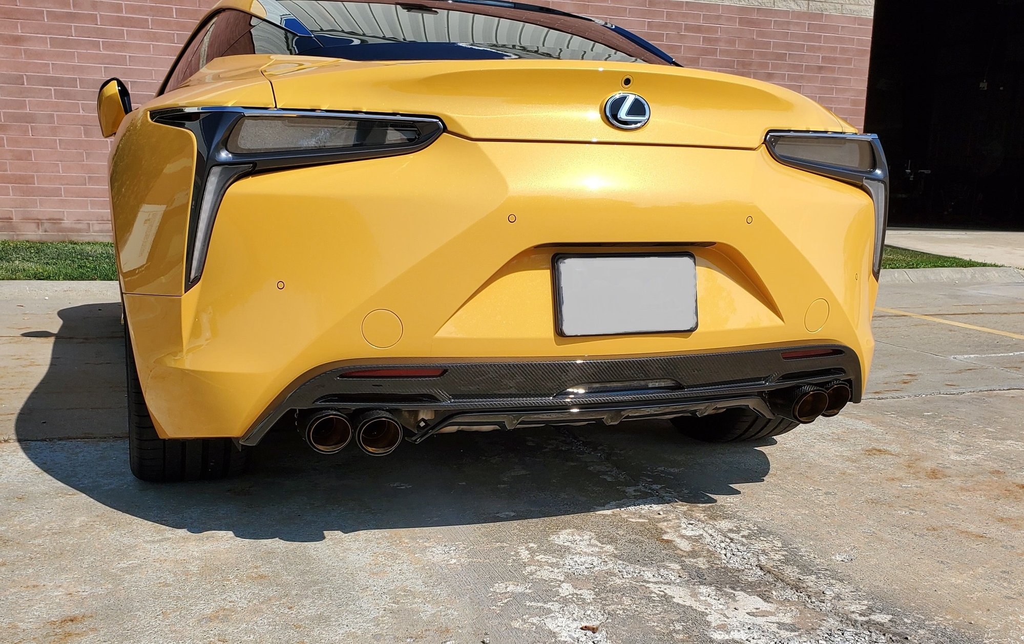 Engine - Exhaust - LC500 Exhaust Tips, Carbon Fiber & Gold, for Stock Exhaust - Used - All Years Lexus LC500 - Chardon, OH 44024, United States