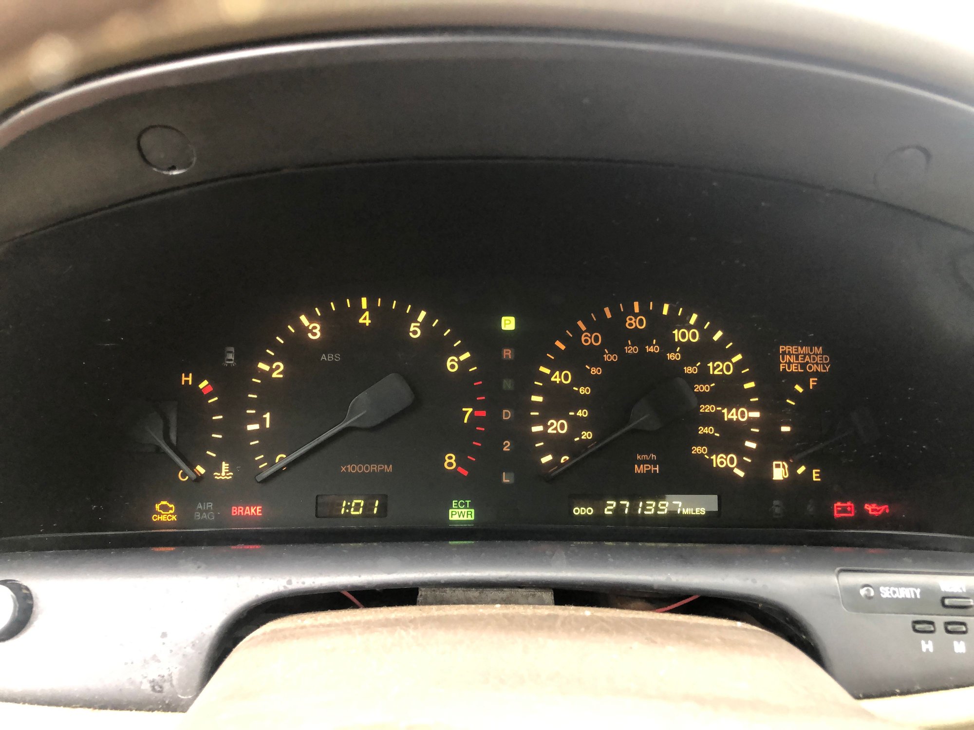 Engine - Electrical - '92 SC300 Instrument Panel Cluster - Used - 1992 to 1995 Lexus SC300 - Columbus, OH 43221, United States