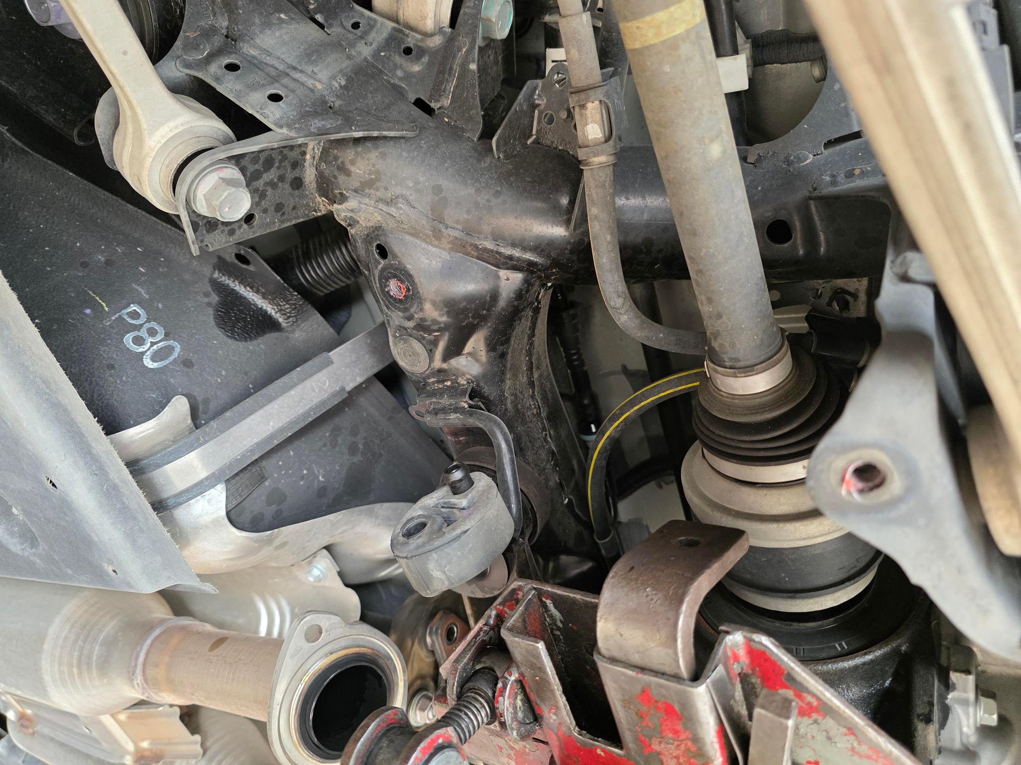 6. Removal of rear brackets to allow differential to come down