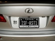 New personalized plate for my 2013 IS-F!