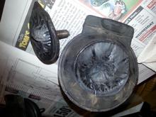 This is typical of a failed LS400 engine mount. Complete separation...