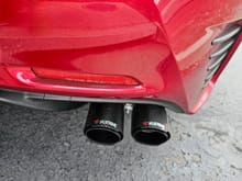 Closer look at the exhaust tips