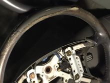Original steering wheel was just as nasty replaced with a newer model.