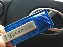 Blue Carbon-leather keychain :p