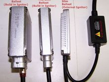 compare standard, mid-slim and slim ballast size