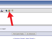 Click this button icon to add/upload pictures directly to the forum/website server.