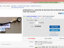 Nitrogen Fill adapter tool (PSI gauge w/ high pressure hose and Schrader(tire) valve )