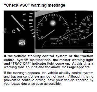 Check vsc lexus ls430