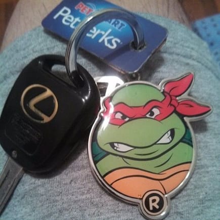 Lexi's Key isnt complete without the TMNT Raphi Keychain.
