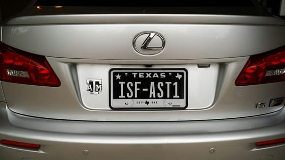 New personalized plate for my 2013 IS-F!