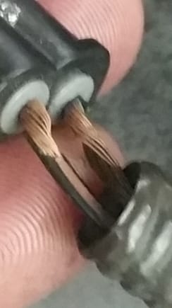 Look what I found the last time on my connector of my coils. Specially the first coil.