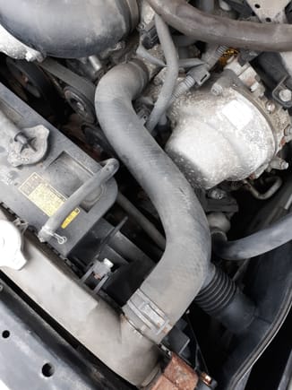 LS430 upper radiator hose directs coolant flows in more of a straight line...